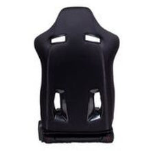 NRG Sport Seats | Pair Cloth w/NRG Logo & NRG Arrow Cushion Imprint - Black w/Red Stitch - JDMuscleSeats171254