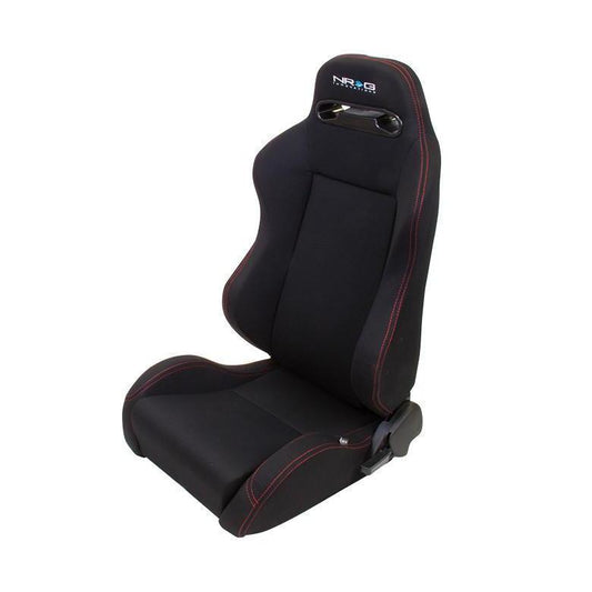 NRG Type-R Style Seat - Universal (RSC-210L/R)-nrgRSC-210L/R-RSC-210L/R-Seats-NRG-Type-R Cloth Sport Seat - Red w/ Red Stitch (Left+Right Pair)-JDMuscle