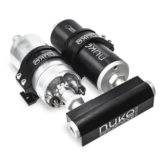 Nuke Performance 4-Port Fuel Log Collector for Bosch 044 Fuel Pump and Nuke Fuel Filter Slim-NUK-10010204-Nuke Performance-JDMuscle