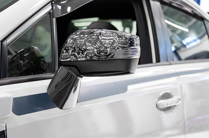 OLM [15-21 WRX/STI] Graphic Design Mirror Covers | Dragons & Samurais Also Fits 15-17 Crosstrek / 15-16 Impreza - JDMuscleMirrorsOLMA.70180.1
