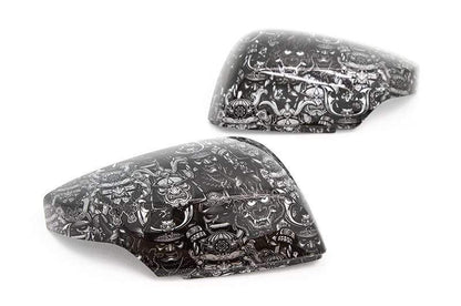 OLM [15-21 WRX/STI] Graphic Design Mirror Covers | Dragons & Samurais Also Fits 15-17 Crosstrek / 15-16 Impreza - JDMuscleMirrorsOLMA.70180.1
