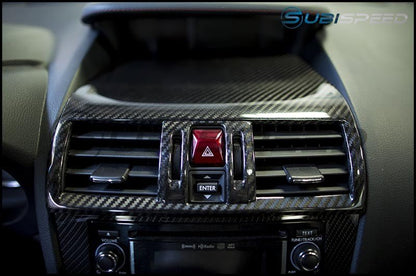OLM [15 ONLY WRX/STI, 14 Forester, 13-14 Crosstrek] LE DRY CARBON FIBER CENTER AC TRIM COVERS BY AXIS-PARTS JAPAN | X-CENTER-ACVENT - JDMuscleTrim KitsOLMX-CENTER-ACVENT