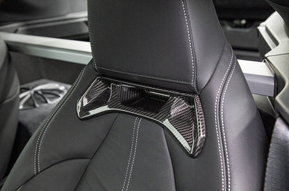 OLM [20+ A90 Supra] LE DRY CARBON FIBER SEAT CHROME DELETE COVERS - 2PC | A.70122.1 - JDMuscleTrim KitsOLMA.70122.1