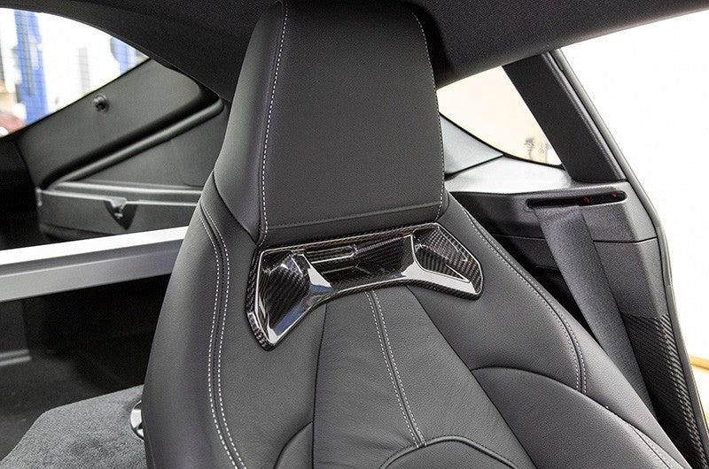 OLM [20+ A90 Supra] LE DRY CARBON FIBER SEAT CHROME DELETE COVERS - 2PC | A.70122.1 - JDMuscleTrim KitsOLMA.70122.1