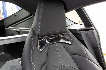 OLM [20+ A90 Supra] LE DRY CARBON FIBER SEAT CHROME DELETE COVERS - 2PC | A.70122.1 - JDMuscleTrim KitsOLMA.70122.1