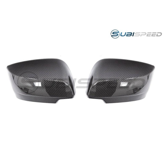 OLM Carbon Fiber Full Mirror Covers w/ No Turn Signal Hole - Subaru WRX / STI 2015 - 2020 (15VAMRNT)-olm15VAMRNT-15VAMRNT-Aftermarket Mirrors-OLM-JDMuscle