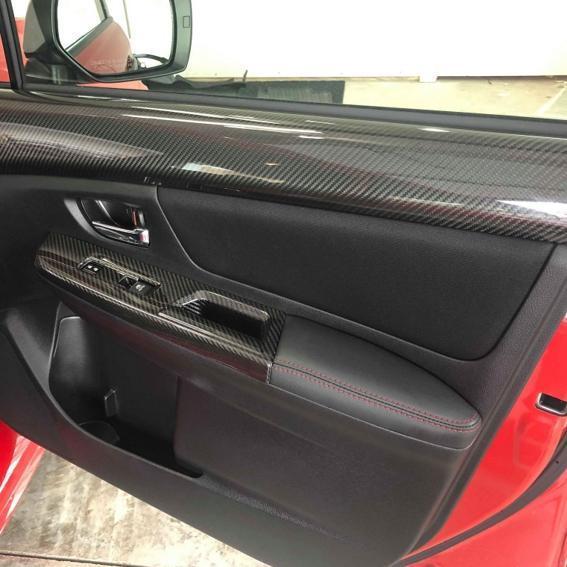 OLM LE Dry Carbon Front Door Trim Upper Panels Subaru WRX / STI 2015-2019 (A.70021.1)-olmA.70021.1-A.70021.1-Trim Kits-OLM-JDMuscle