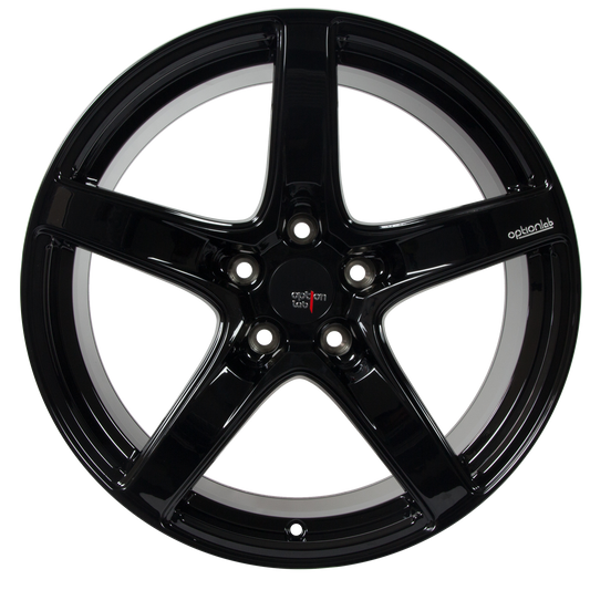 Option Lab R555 Gotham Black Wheel 18x9.5 +38 5x100-L55-89580-38-BLK-Wheels-Option Lab-18x9.5-+38mm-5x100-JDMuscle