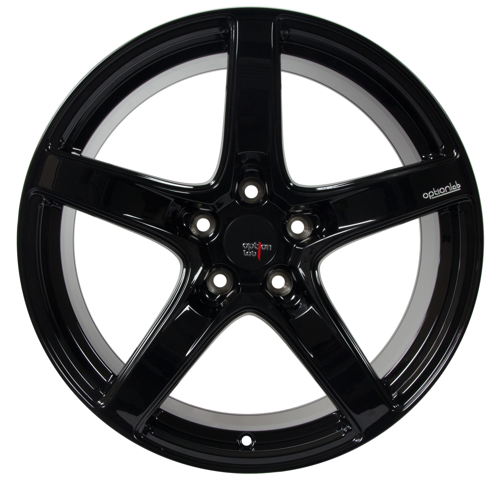 Option Lab R555 Gotham Black Wheel 18x9.5 +38 5x114.3-L55-89565-38-BLK-Wheels-Option Lab-18x9.5-+38mm-5x114.3-JDMuscle