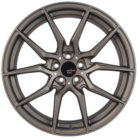 Option Lab R716 Noble Grey Wheel 18x8.5 +40 5x108-L16-88551-40-MGM-Wheels-Option Lab-18x8.5-+40mm-5x108-JDMuscle