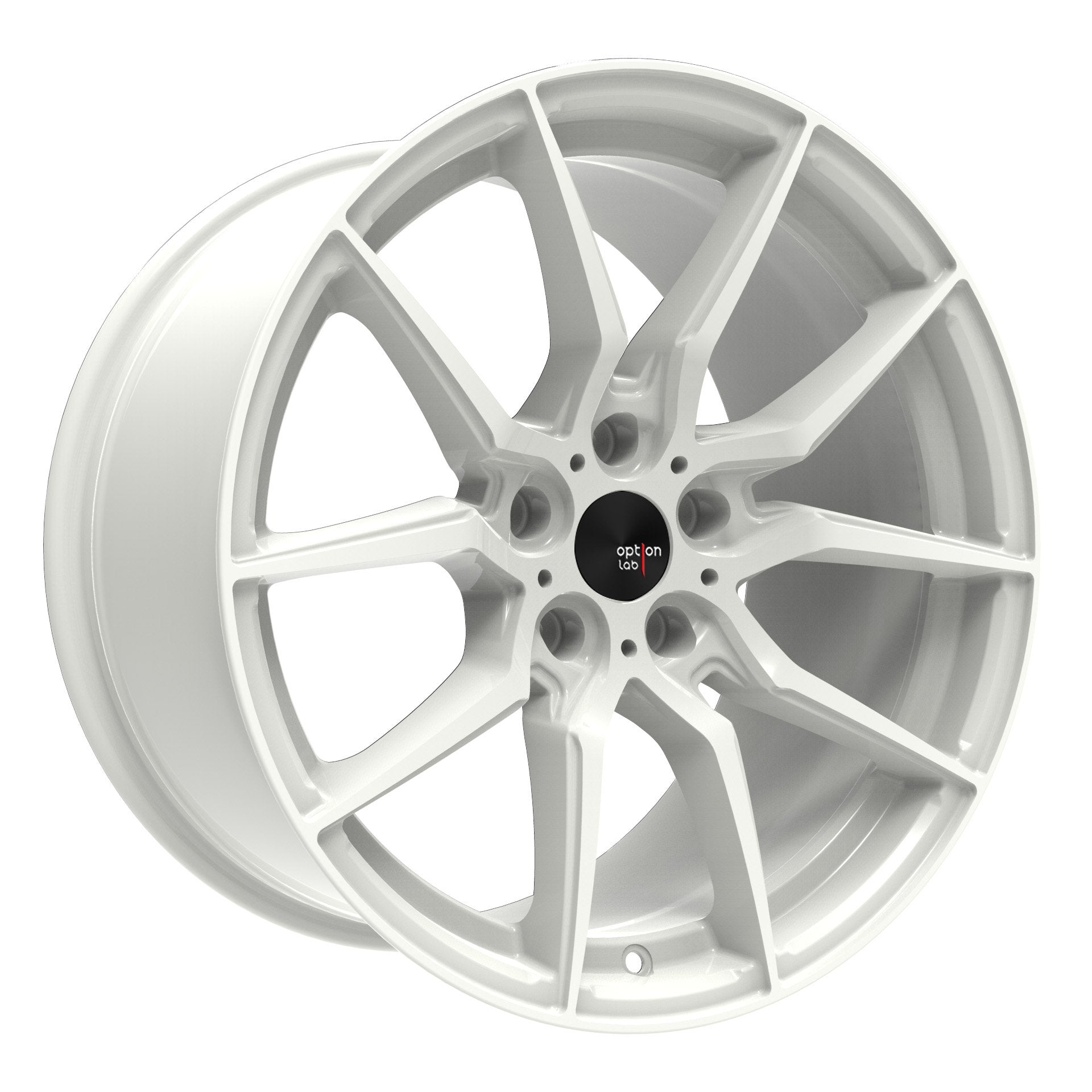 Option Lab R716 Onyx White Wheel 18x9.5 +35 5x100-L16-89580-35-WHT-Wheels-Option Lab-18x9.5-+35mm-5x100-JDMuscle