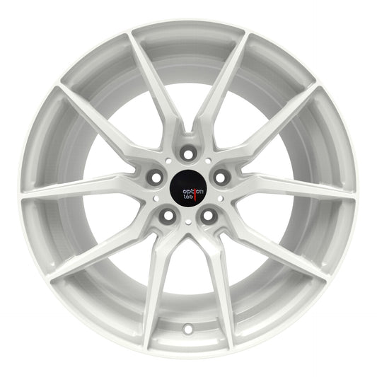 Option Lab R716 Onyx White Wheel 18x9.5 +35 5x100-L16-89580-35-WHT-Wheels-Option Lab-18x9.5-+35mm-5x100-JDMuscle