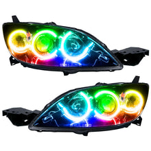 Oracle Pre - Assembled Halo Headlights Hatchback / Halogen Style SMD ColorSHIFT 2.0 Controller Mazda 3 2004 - 2009 | orl7086 - 333 - JDMuscleHeadlightsorl7086-333