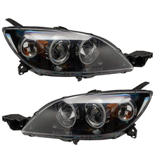 Oracle Pre - Assembled Halo Headlights Hatchback / Halogen Style SMD ColorSHIFT No Controller Mazda 3 2004 - 2009 | orl7086 - 334 - JDMuscleHeadlightsorl7086-334