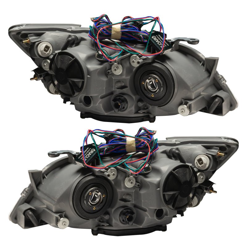 Oracle Pre - Assembled Halo Headlights Non HID Black White Lexus IS 300 2001 - 2005 | Orl7113 - 001 - JDMuscleHeadlightsorl7113-001