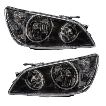 Oracle Pre - Assembled Halo Headlights Non HID Black White Lexus IS 300 2001 - 2005 | Orl7113 - 001 - JDMuscleHeadlightsorl7113-001