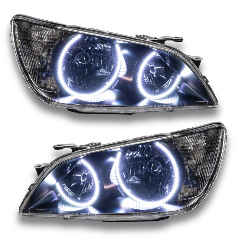Oracle Pre - Assembled Halo Headlights Non HID Black White Lexus IS 300 2001 - 2005 | Orl7113 - 001 - JDMuscleHeadlightsorl7113-001