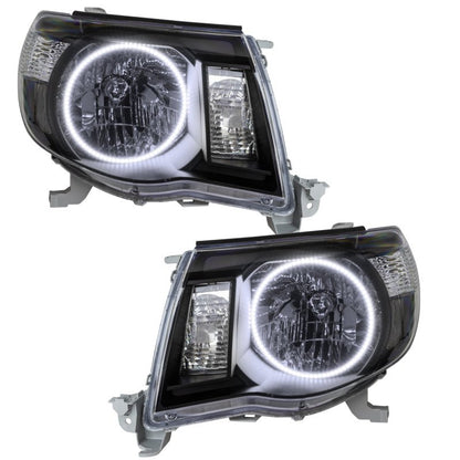 Oracle Pre - Assembled Halo Headlights SMD Black White Toyota Tacoma 2005 - 2011 | orl8161 - 001 - JDMuscleHeadlightsorl8161-001