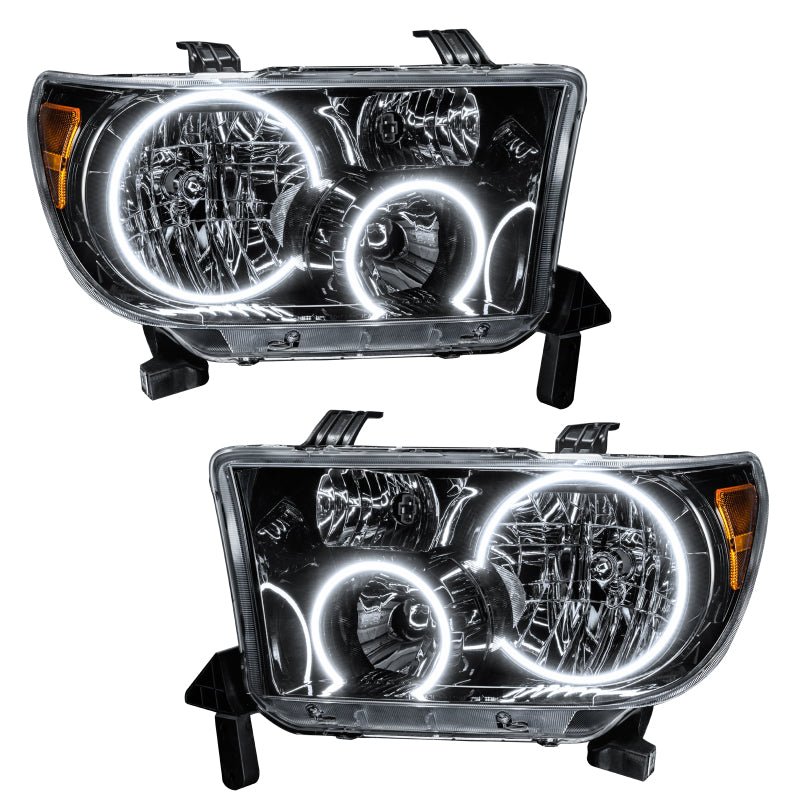 Oracle Pre - Assembled Headlights Black Housing White Toyota Tundra 2007 - 2011 | orl7119 - 001 - JDMuscleHeadlightsorl7119-001