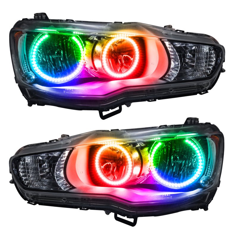 Oracle Pre - Assembled Headlights SMD ColorSHIFT Mitsubishi Lancer 2008 - 2017 | orl7087 - 330 - JDMuscleHeadlightsorl7087-330