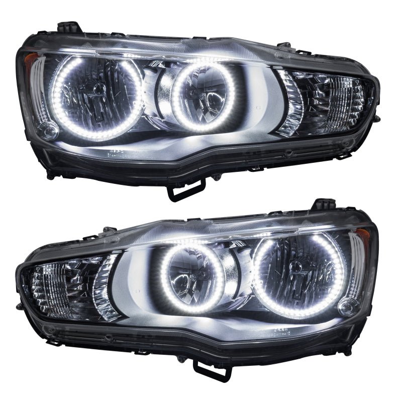 Oracle Pre - Assembled Headlights SMD White Mitsubishi Lancer 2008 - 2017 | orl7087 - 001 - JDMuscleHeadlightsorl7087-001