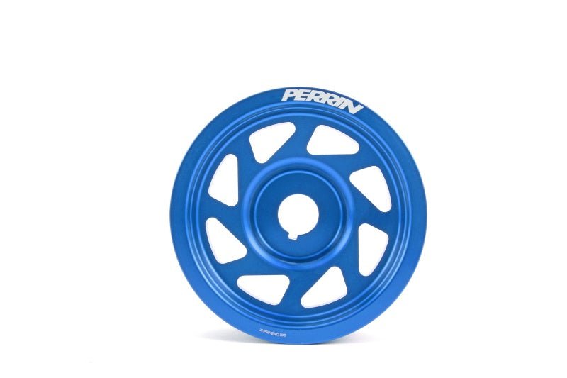 Perrin 02-14 WRX / 04-21 STI / 05-09 Legacy / 04-13 Forester Lightened Crank Pulley Blue | PSP-ENG-100BL - JDMusclePulleysperPSP-ENG-100BL