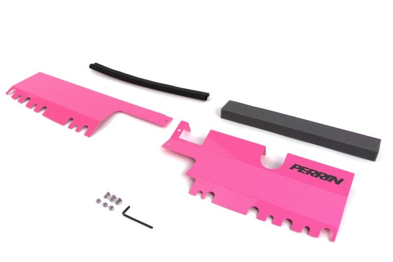 Perrin [15 - 21 WRX/STI] Radiator Shroud with OEM Intake Scoop - Hyper Pink | PSP - ENG - 512 - 4HP - JDMuscleRadiator ShroudsperPSP-ENG-512-4HP