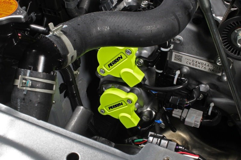Perrin 22 - 23 GR86 / 17 - 20 86 / 14 - 16 FR - S / 13 - 20 BRZ Cam Solenoid Cover - Neon Yellow | PSP - ENG - 173NY - JDMuscleCam Sensor CoversperPSP-ENG-173NY