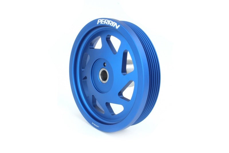Perrin [22-25 WRX, 22-25 BRZ/GR86, 18-22 Crosstrek, 20-25 Forester, 20-25 Outback, 20-22 Legacy] Crank Pulley - Blue | PSP-ENG-106BL - JDMusclePulleysperPSP-ENG-106BL
