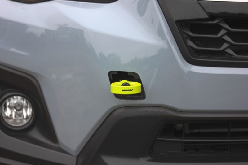 Perrin [22-26 WRX, 18-23 Crosstrek, 20-25 OBXT] Front Tow Hook Neon Yellow - JDMuscleTow HooksperPSP-BDY-237NY