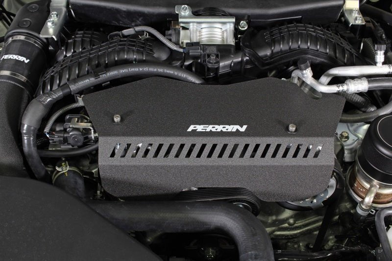 Perrin [22 - 26 WRX] Pulley Cover - Black | PSP - ENG - 153BK - JDMuscleBelt CoversperPSP-ENG-153BK
