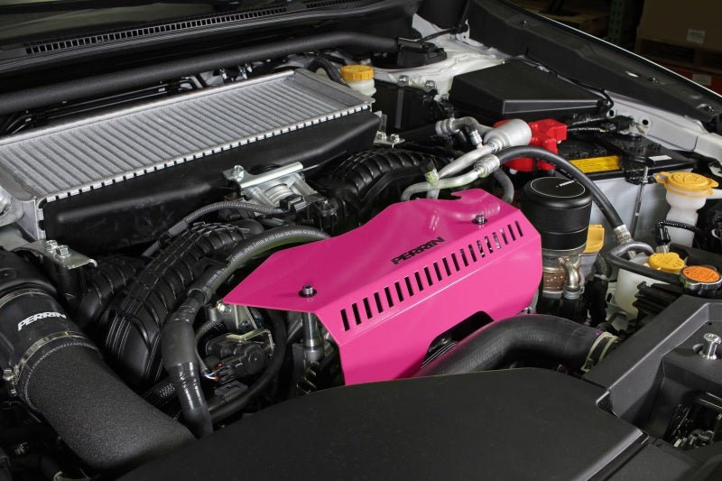 Perrin [22 - 26 WRX] Pulley Cover - Hyper Pink | PSP - ENG - 153HP - JDMuscleBelt CoversperPSP-ENG-153HP