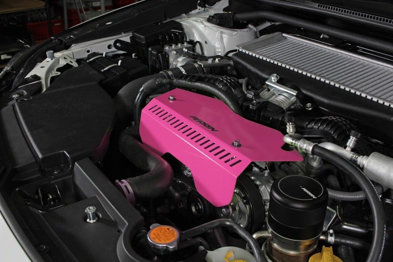 Perrin [22 - 26 WRX] Pulley Cover - Hyper Pink | PSP - ENG - 153HP - JDMuscleBelt CoversperPSP-ENG-153HP