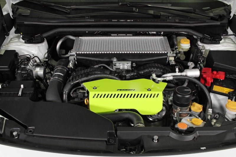 Perrin [22 - 26 WRX] Pulley Cover - Neon Yellow | PSP - ENG - 153NY - JDMuscleBelt CoversperPSP-ENG-153NY