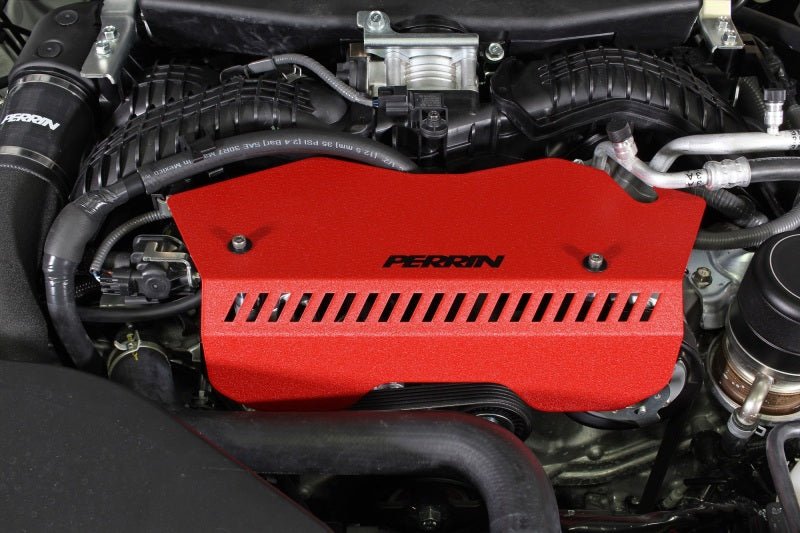 Perrin [22 - 26 WRX] Pulley Cover - Red | PSP - ENG - 153RD - JDMuscleBelt CoversperPSP-ENG-153RD