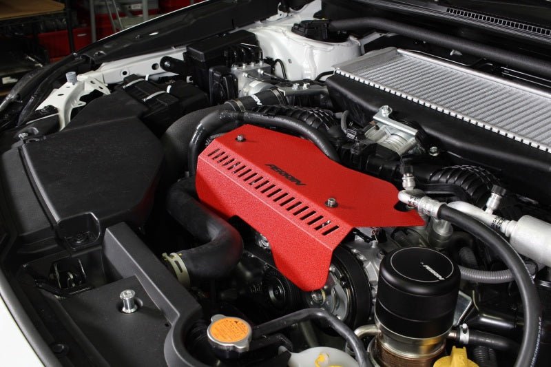 Perrin [22 - 26 WRX] Pulley Cover - Red | PSP - ENG - 153RD - JDMuscleBelt CoversperPSP-ENG-153RD