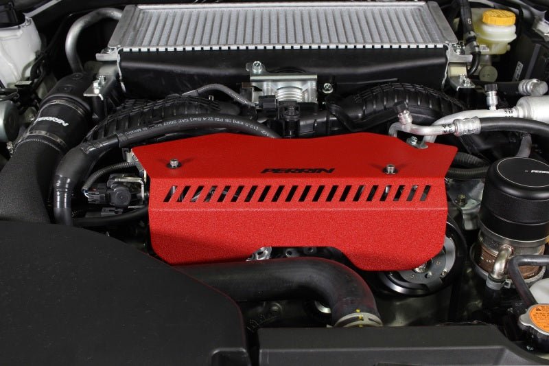 Perrin [22 - 26 WRX] Pulley Cover - Red | PSP - ENG - 153RD - JDMuscleBelt CoversperPSP-ENG-153RD