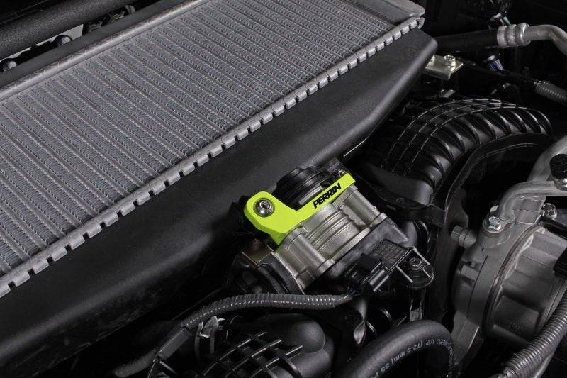 Perrin [22 - 26 WRX] Top Mount Intercooler Bracket - Neon Yellow | PSP - ITR - 331NY - JDMuscleIntercoolersperPSP-ITR-331NY
