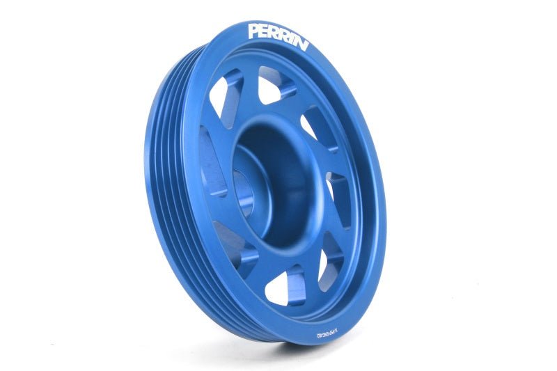 Perrin Crank Pulley W/o AC Only Blue For Ej Engines WRX 2002-2014/ Outback 1995-2009/ Outback XT 2005-2009 / Forester 2003-2010/ Forester XT 2003-2013 /Legacy 1994-2009 / STI 2004-21/ Impreza 1993-2011 | PSP-ENG-102BL - JDMusclePulleysperPSP-ENG-102BL