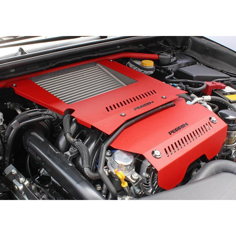 Perrin Engine Cover Kit Red Subaru WRX 2015-2020 (PSP-ENG-165RD)-paPSP-ENG-165RD-PSP-ENG-165RD-Engine Covers-Perrin Performance-JDMuscle