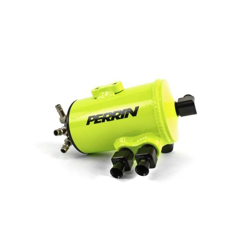 Perrin Neon Yellow Air Oil Separator 2008-2014 WRX / 2002-2020 STI with Top Mount Intercooler (PSP-ENG-606NY)-paPSP-ENG-606NY-PSP-ENG-606NY-Air Oil Separators-Perrin Performance-JDMuscle