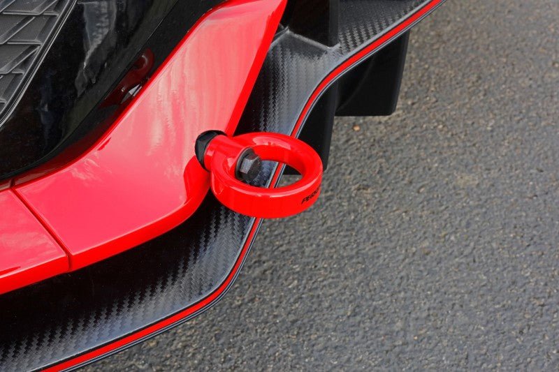 PERRIN Performance Rear Tow Hook Kit Red Honda Civic Type R 2017+ / SI 2017+ | PHP-BDY-251RD - JDMuscleTow HooksperPHP-BDY-251RD