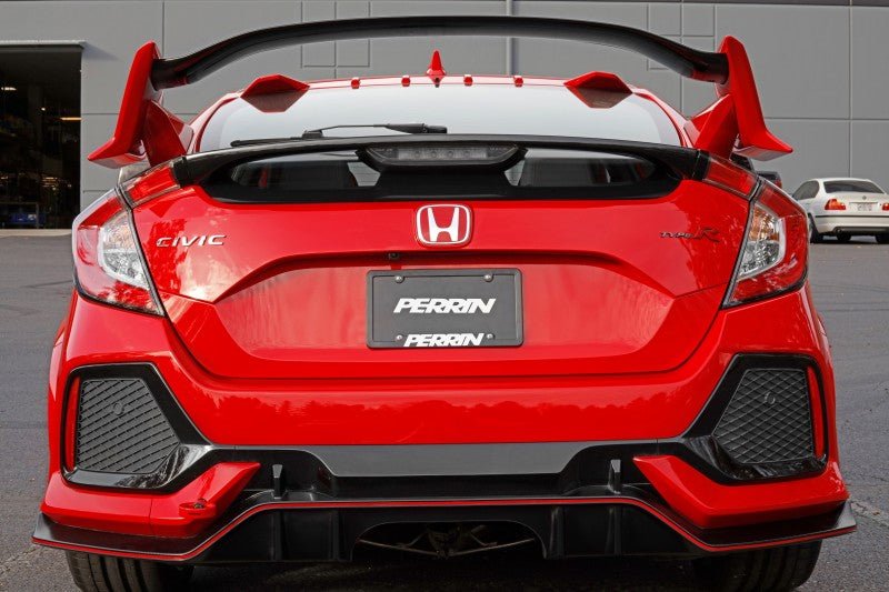 PERRIN Performance Rear Tow Hook Kit Red Honda Civic Type R 2017+ / SI 2017+ | PHP-BDY-251RD - JDMuscleTow HooksperPHP-BDY-251RD