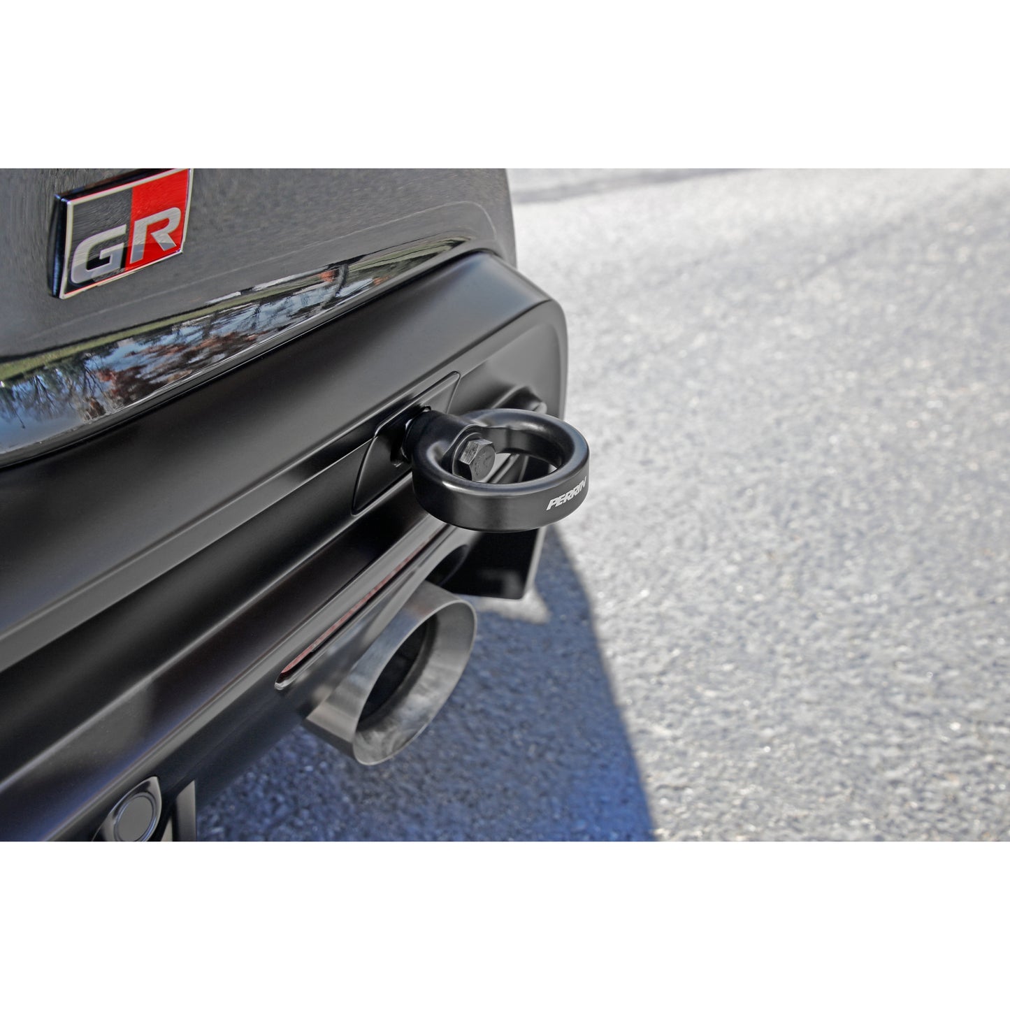 Perrin Rear Tow Hook Toyota Supra 2020+ (PTP-BDY-250BK)-Tow Hooks-Perrin Performance-JDMuscle