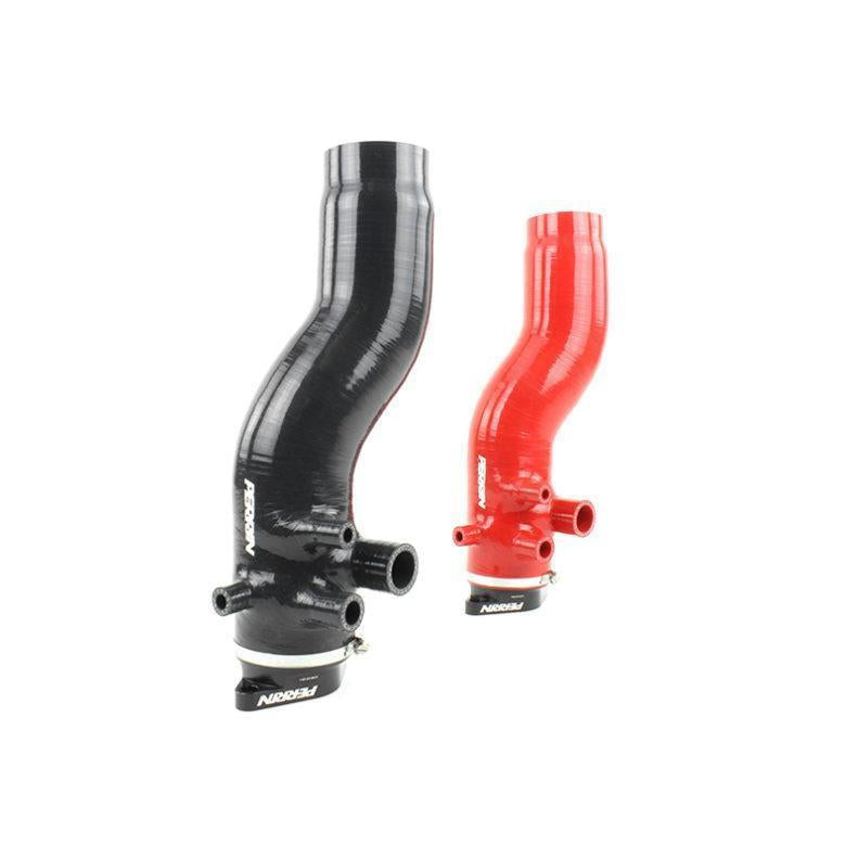 Perrin Red 3in Turbo Inlet Hose w/ Nozzle Subaru WRX 2015-2019 (PSP-INT-424RD)-paPSP-INT-424RD-PSP-INT-424RD-Turbo Inlet Hoses and Pipes-Perrin Performance-JDMuscle