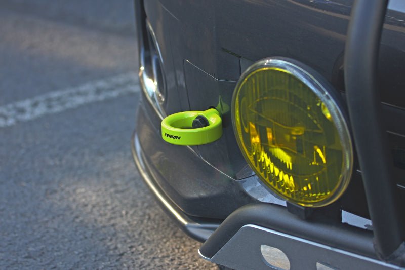 PERRIN Tow Hook Kit Front - Neon Yellow | PSP-BDY-231NY - JDMuscleTow HooksperPSP-BDY-231NY