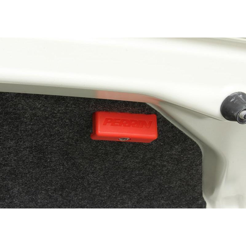 Perrin Trunk Handle Red Subaru WRX / STI Sedan 2008-2019 (Single Handle w/Hardware) (PSP-INR-500)-paPSP-INR-500-PSP-INR-500-Interior Accessories-Perrin Performance-JDMuscle