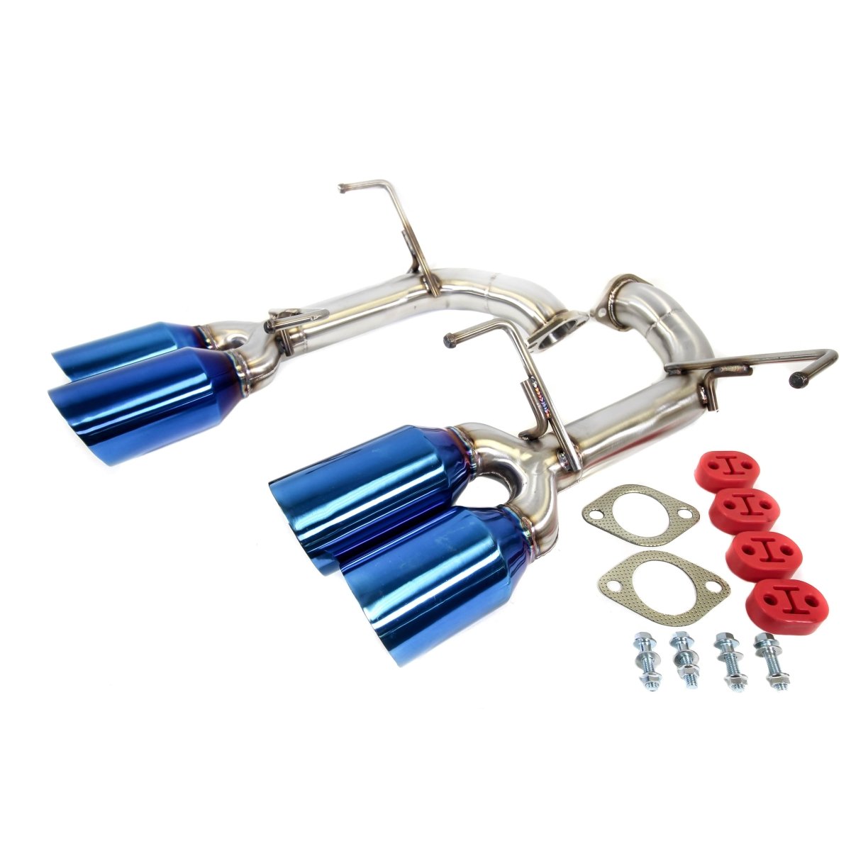 PLM [15-21 WRX/STI] Axle-Back Exhaust Muffler Deletes V2 - JDMuscleAxle Back ExhaustsPLM-SUB-TKP-DUAL-2015-2-BLUETITANIUM BLUE TIP