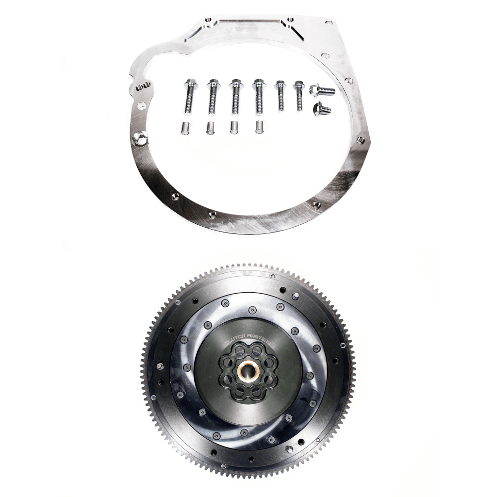 PLM Precision Works [Honda S2000] K2F Adapter Plate V2 with Hardware & Clutch Masters Flywheel | PW-K2F-PLT-V2-CM-FW - JDMuscleFlywheelsPW-K2F-PLT-V2-CM-FW
