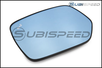 OLM 15-21 Subaru WRX/STI  WIDE ANGLE CONVEX MIRRORS WITH TURN SIGNALS, DEFROSTERS, AND BLIND SPOT (BLUE) | MRL-14-LPBH-BSM